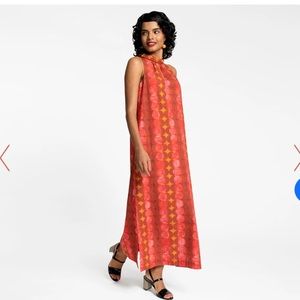 Frances Valentine Red and Orange Maxi Dress